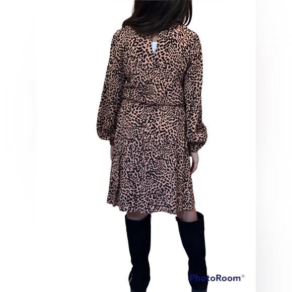 GB Girls Brown Black print Long Sleeve Dress Girls - Picture 15 of 17